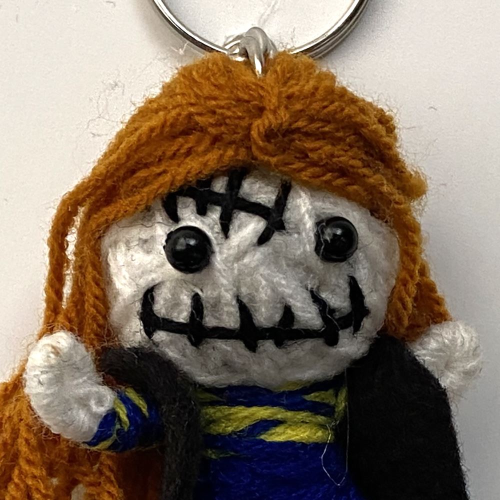 Voodoo String Doll Keychain, 7cm