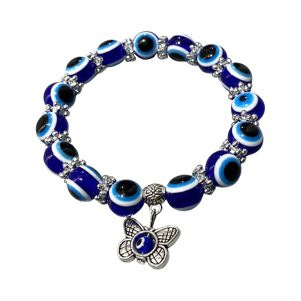 Evil Eye Beaded Stretch Bracelet