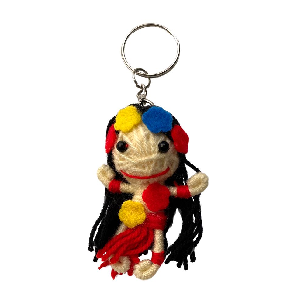 Voodoo String Doll Keychain, 7cm