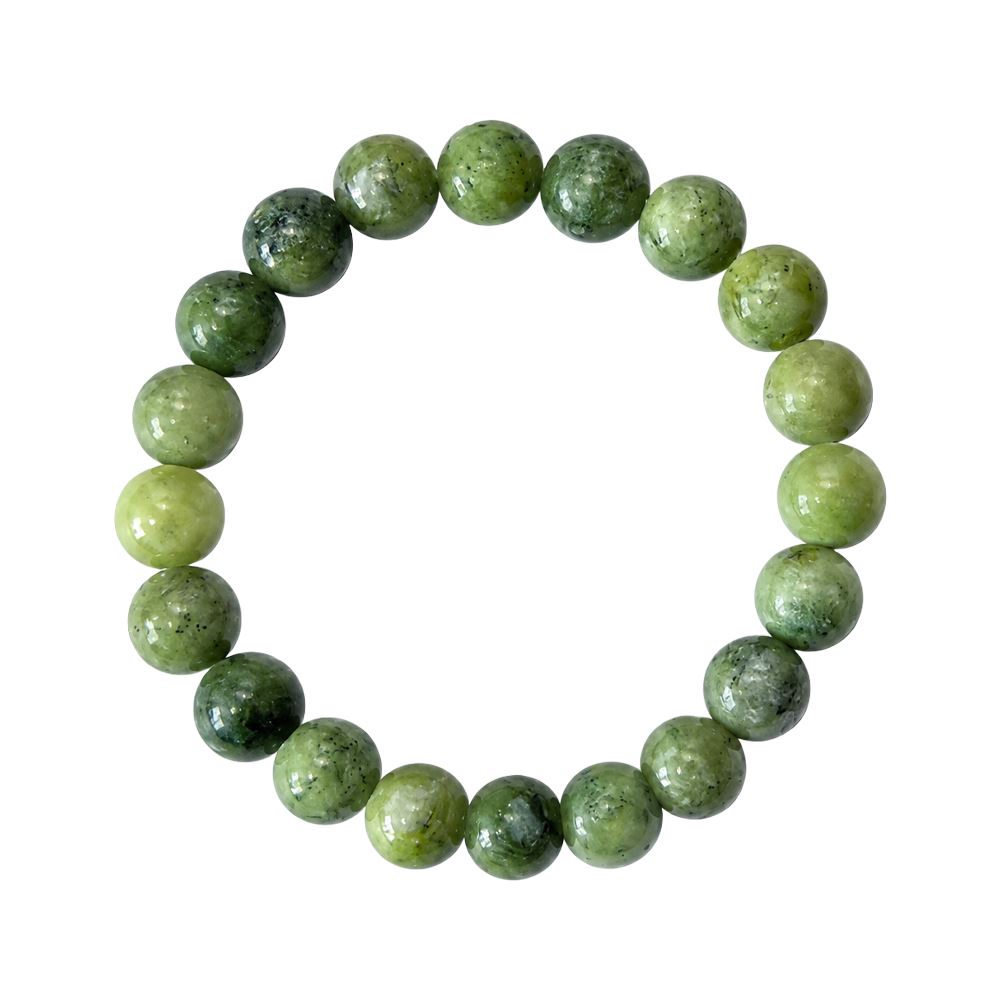 Crystal Bracelet, 8mm, Green Jade