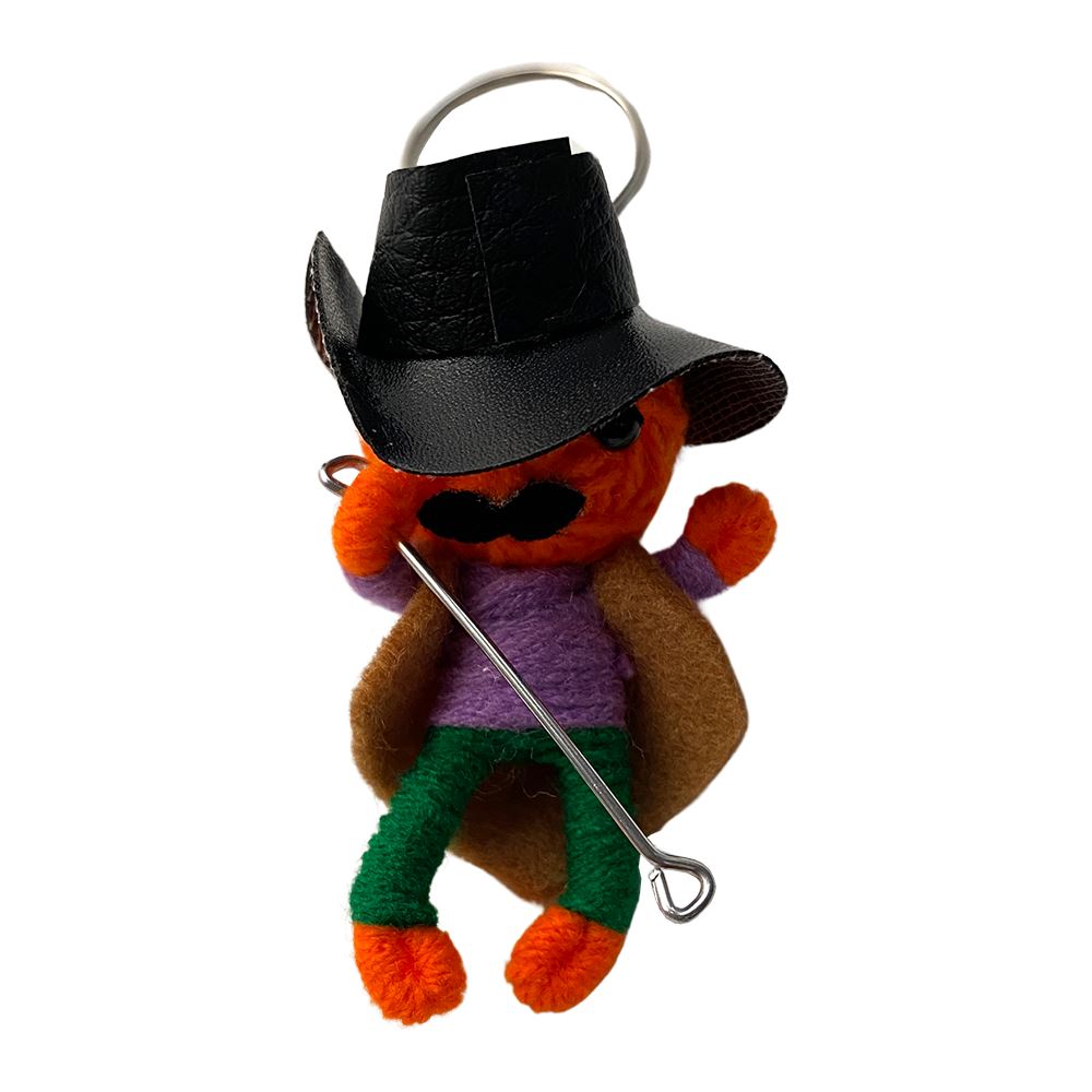 Voodoo String Doll Keychain, 7cm