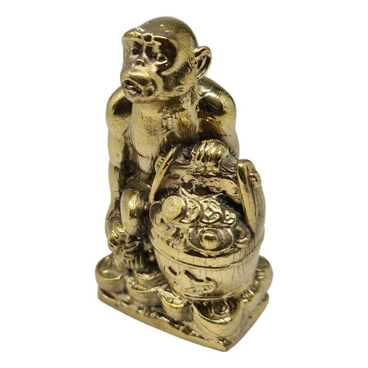 Brass Figurines, Shiny Finish, Monkey