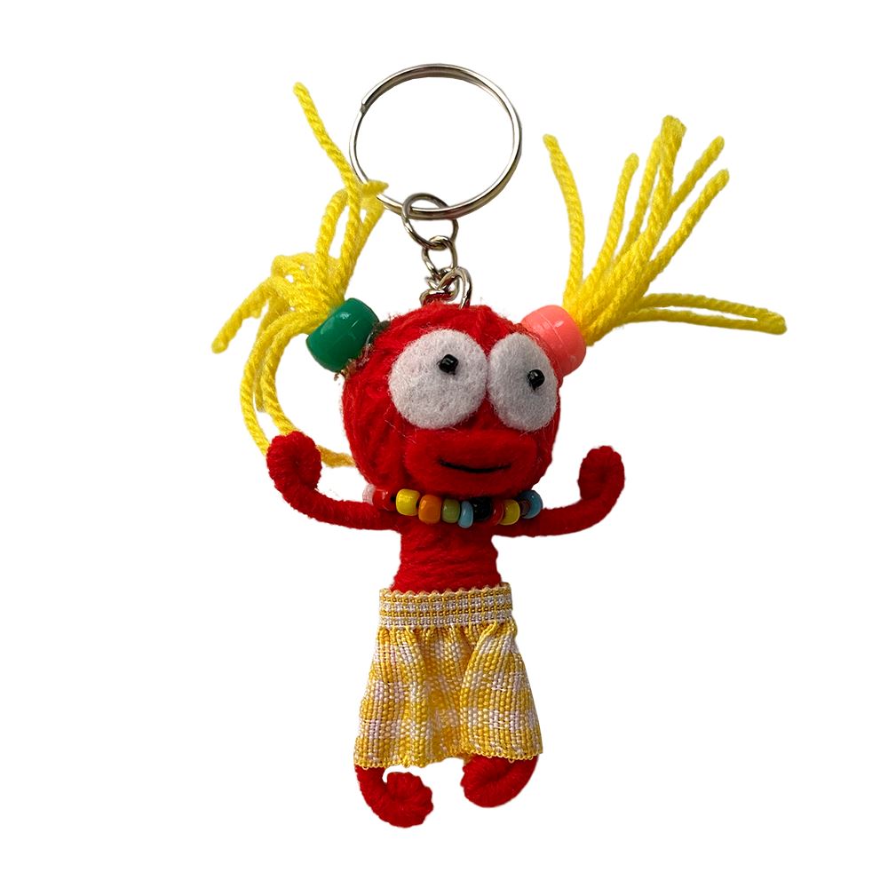 Voodoo String Doll Keychain, 7cm