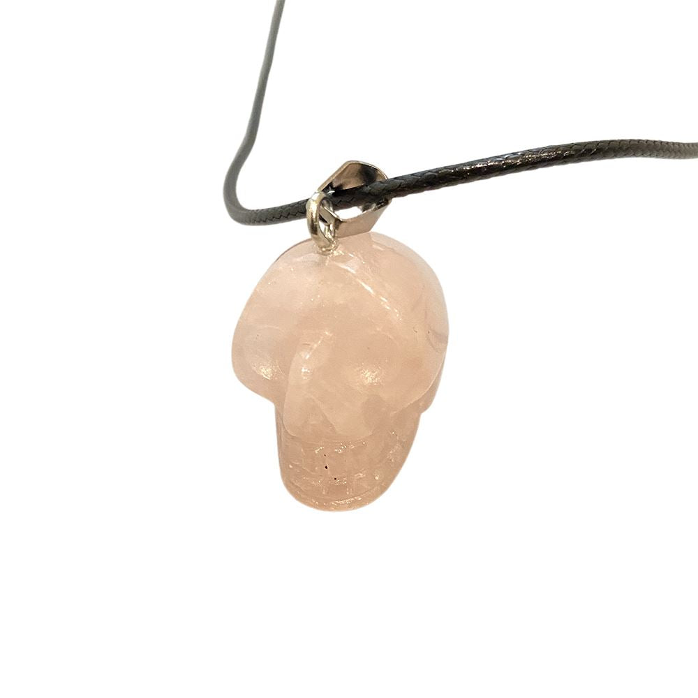 Crystal Skull Head Pendant with Black Cord