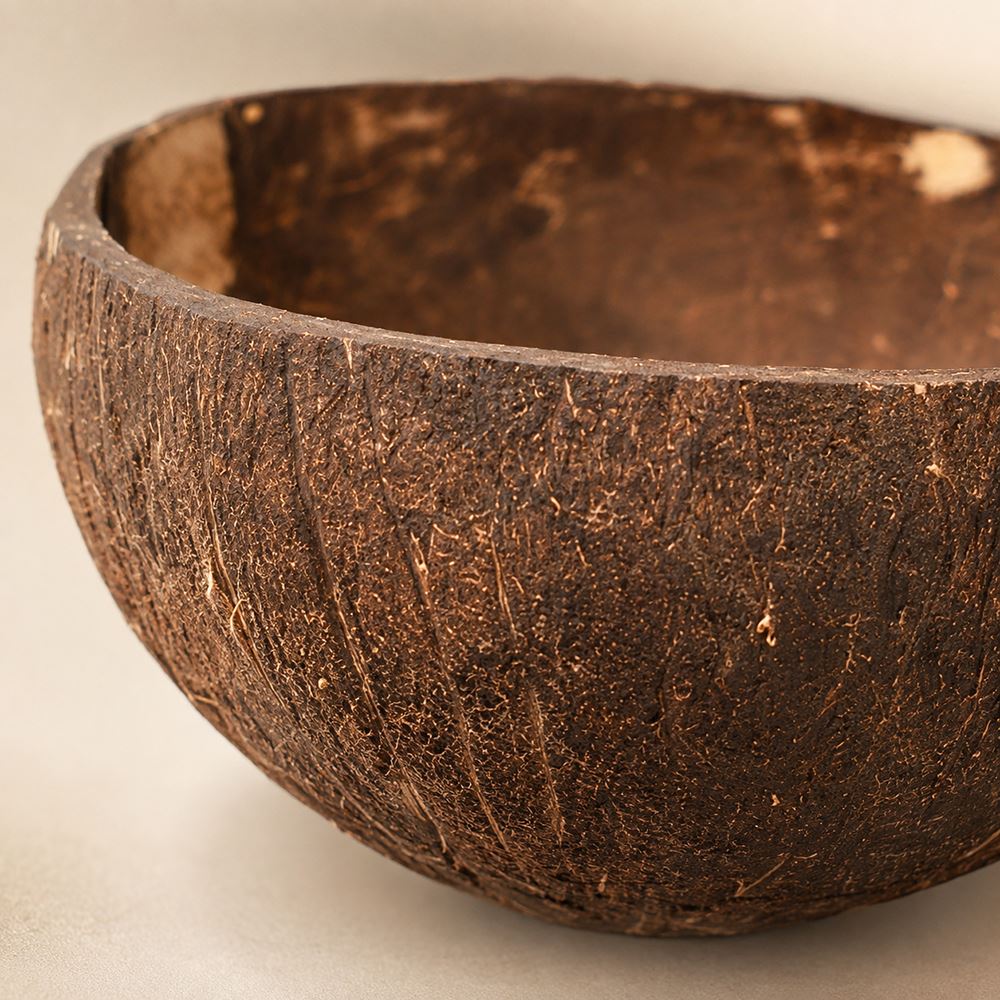 Natural Coconut Shell Bowls, Natural Uncoated Interior Small 8-11cm