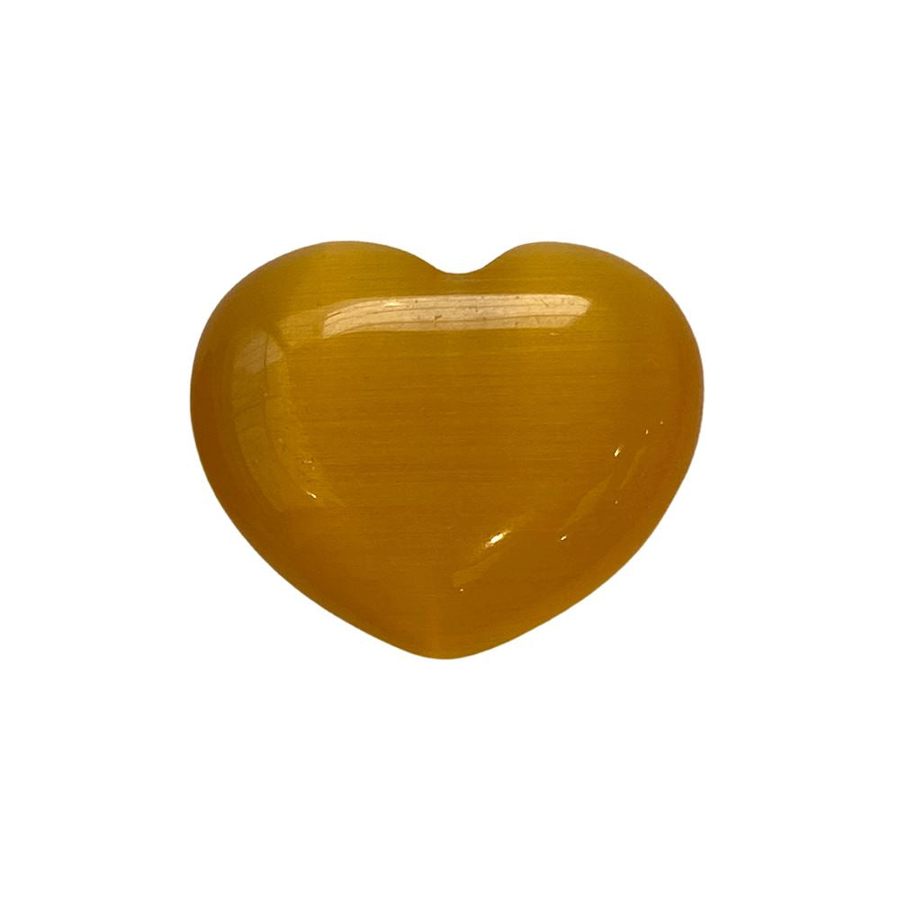 Cat’s Eye Glass Heart, 3x2.5x1cm