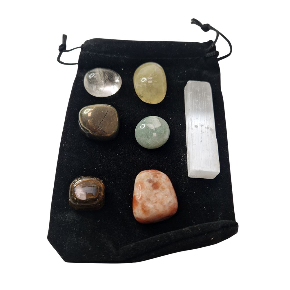 Tumbled Crystals & Selenite Set