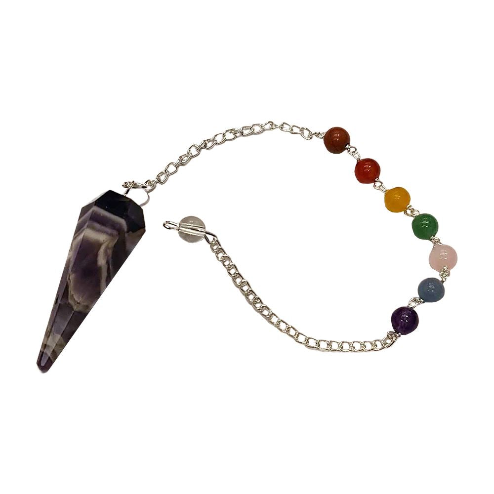 Pendulum with 7 Chakra Beaded Chain