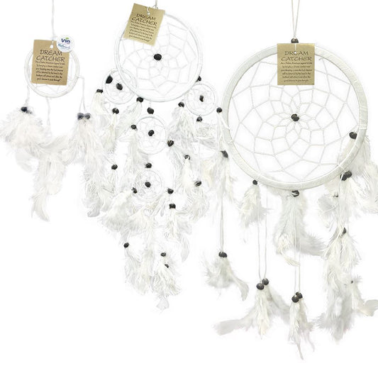 Dream Catcher Bundle, Pack of 3, 6cm, 11cm, 16cm (All White)