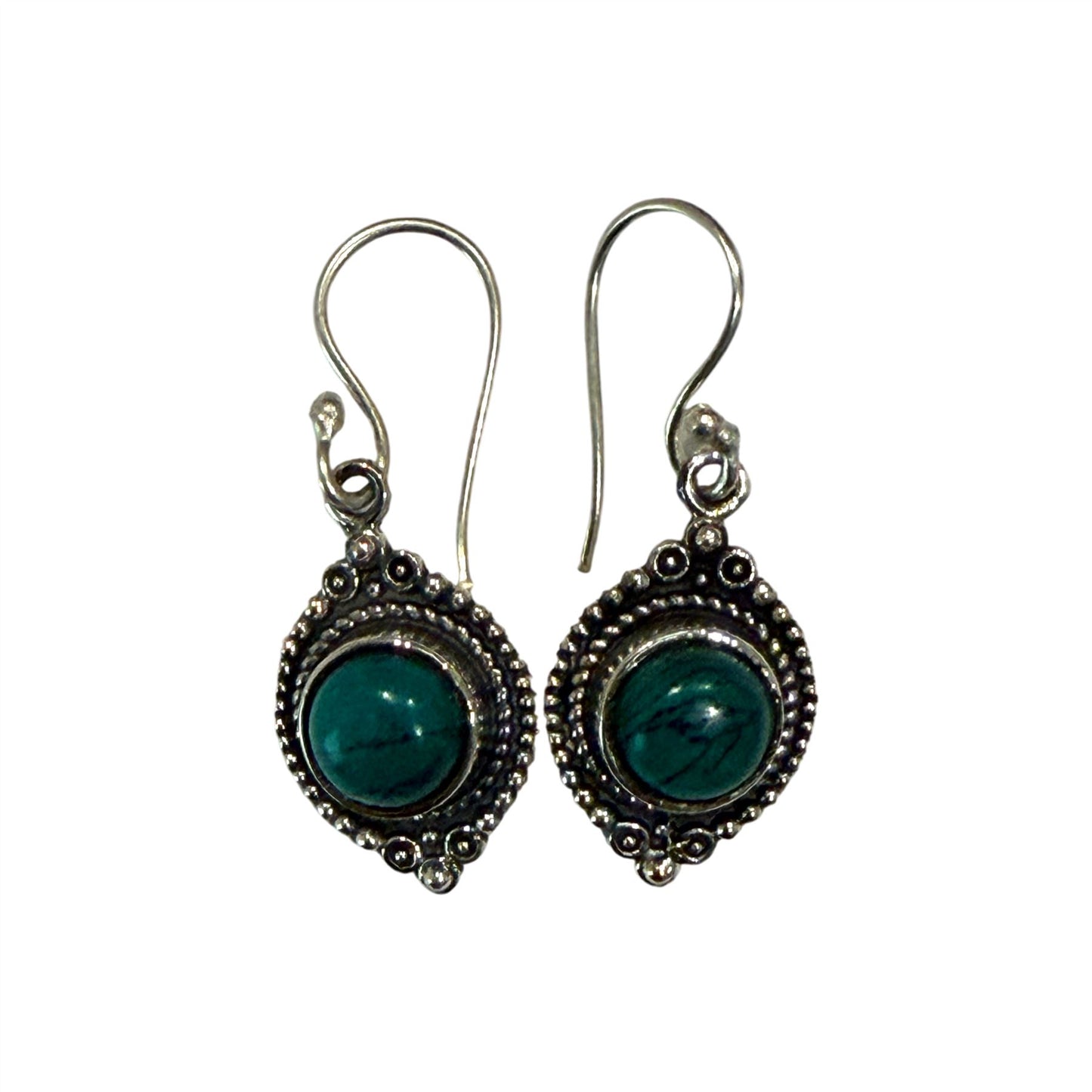 Silver-Plated Hanging Earwire Earrings (#06), 1.5x1cm