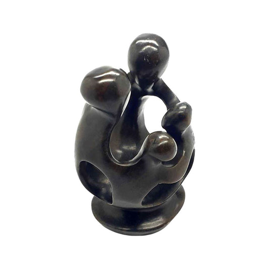 Hand Carved Serpentine, Family Figures, 12cm