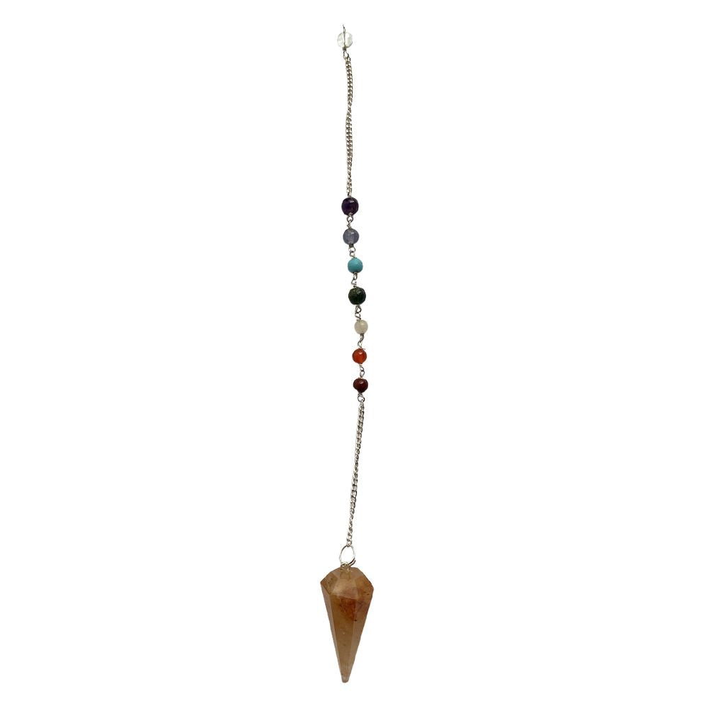Pendulum with 7 Chakra Beaded Chain