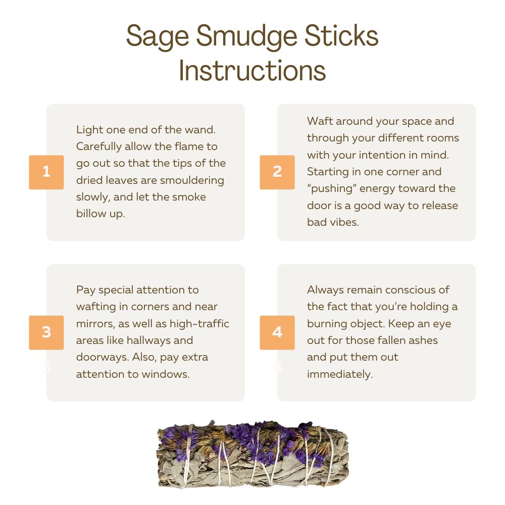 Floral Smudge Sticks 4"