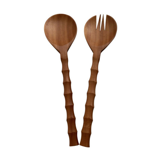 Salad Servers, Mahogany Wood, 30x7cm