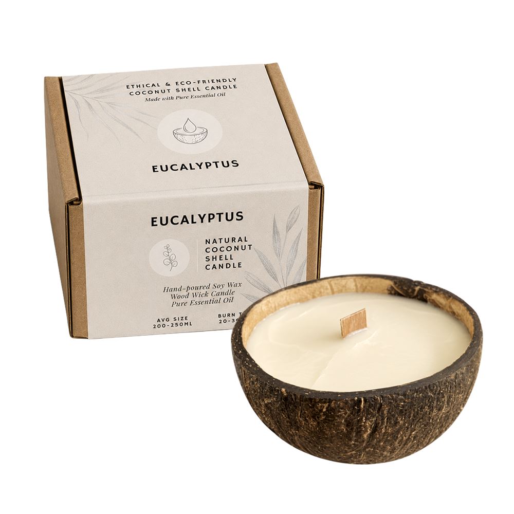 Coconut Shell Candle with Essential Oil