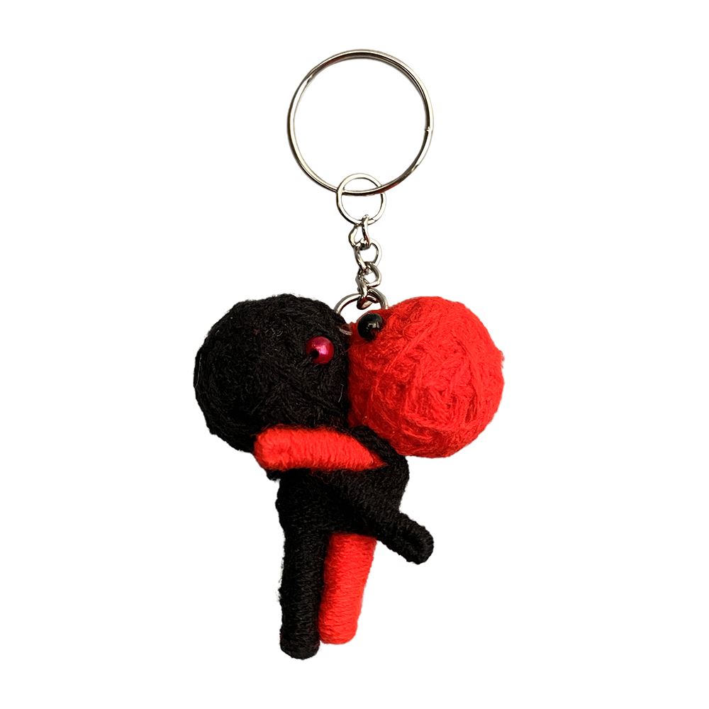 Voodoo String Doll Keychain, 7cm