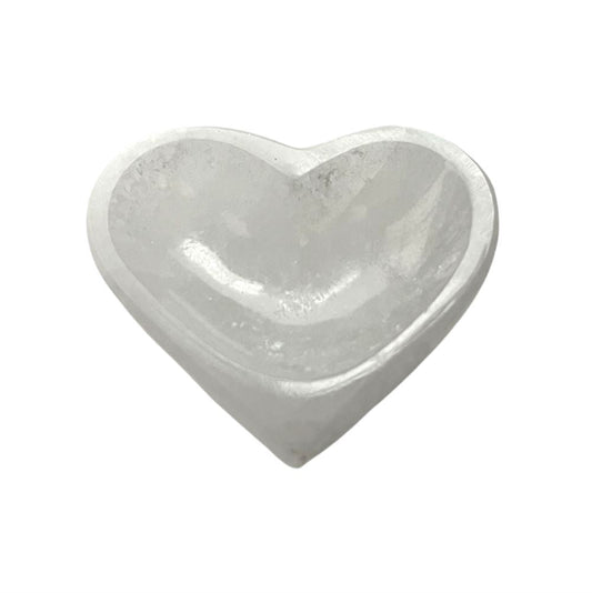 Selenite Bowl, Heart, 6cm