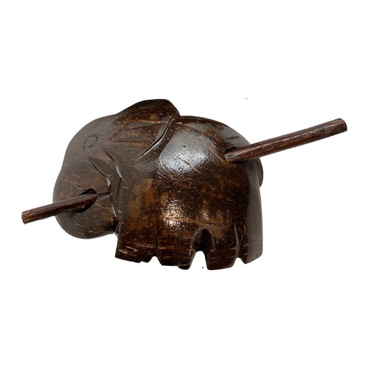 Coconut Shell Hair Pin, 8x5cm, Elephant