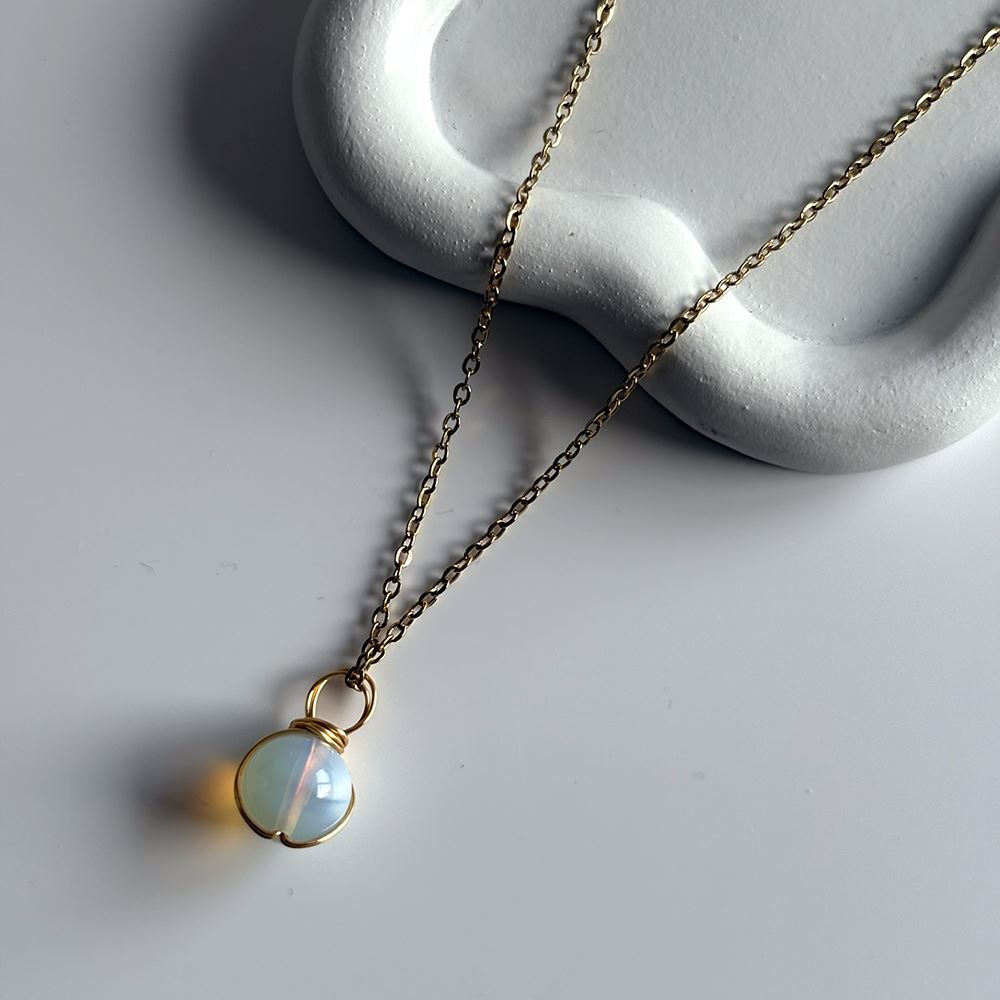 Halo Gemstone Pendant, Sphere