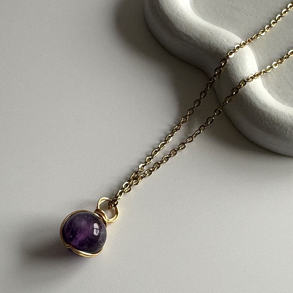 Halo Gemstone Pendant, Sphere