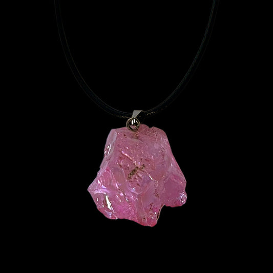 Electroplated Quartz Pendant
