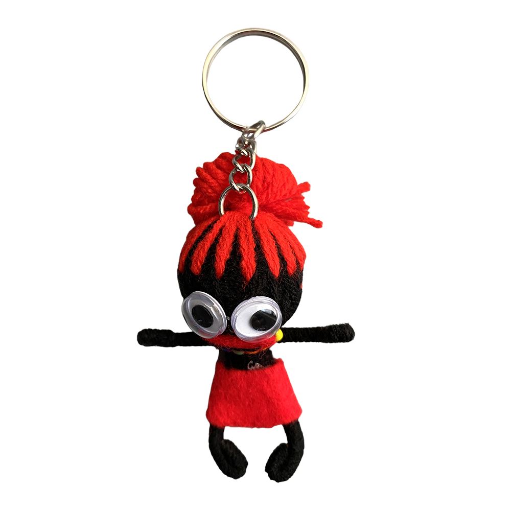 Voodoo String Doll Keychain, 7cm