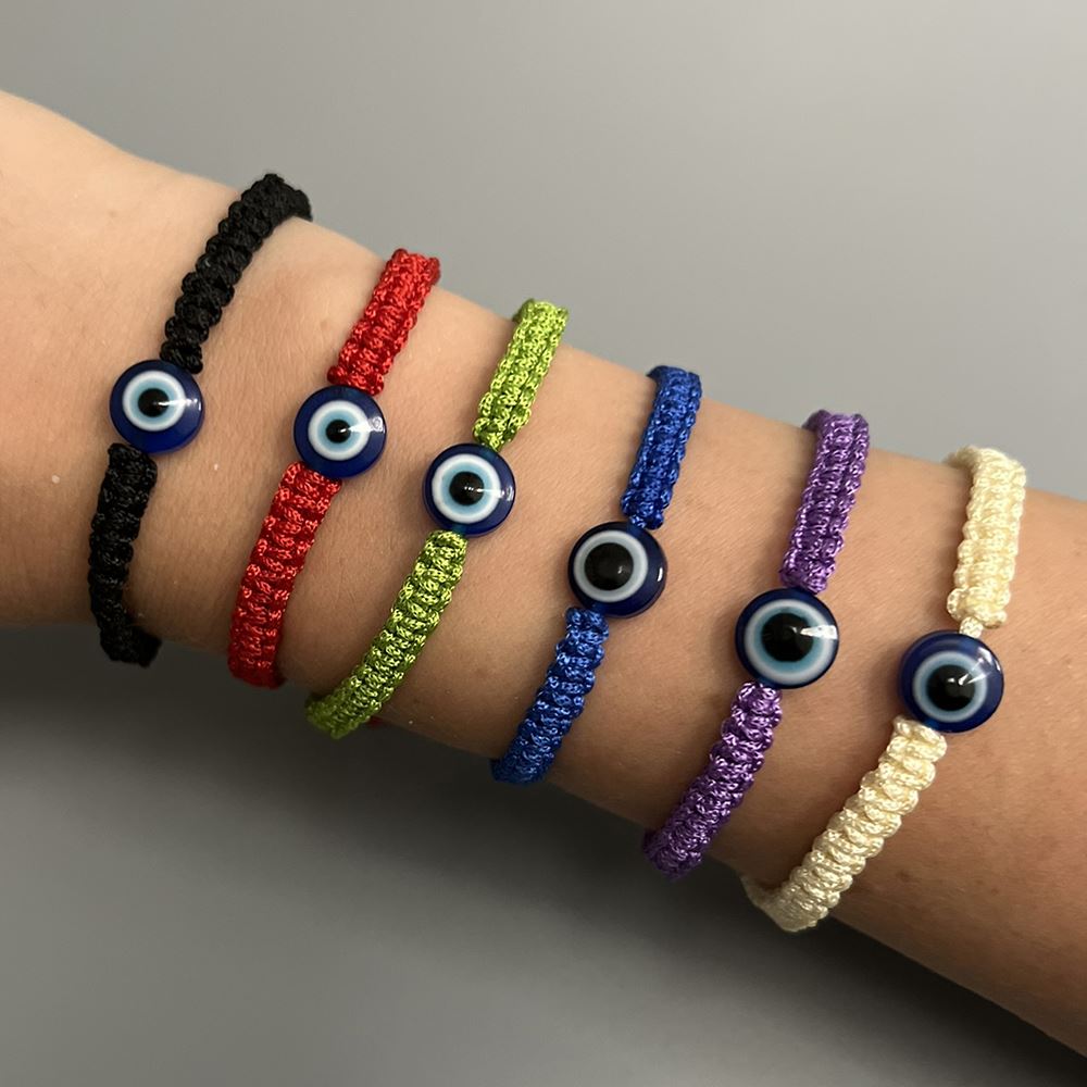 Evil Eye Ethnic Style Cotton Thread Bracelet