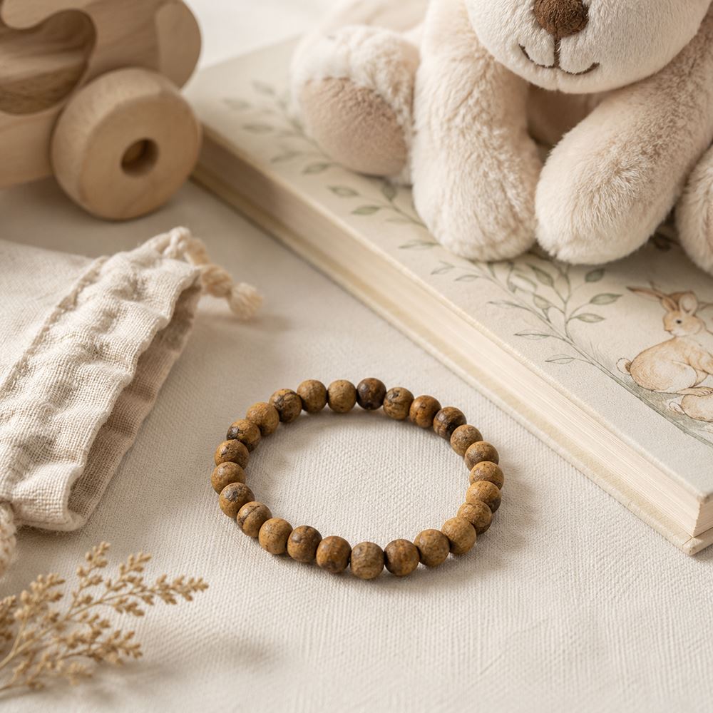Palo Santo Wood Bracelet for Kids, 6mm Beads