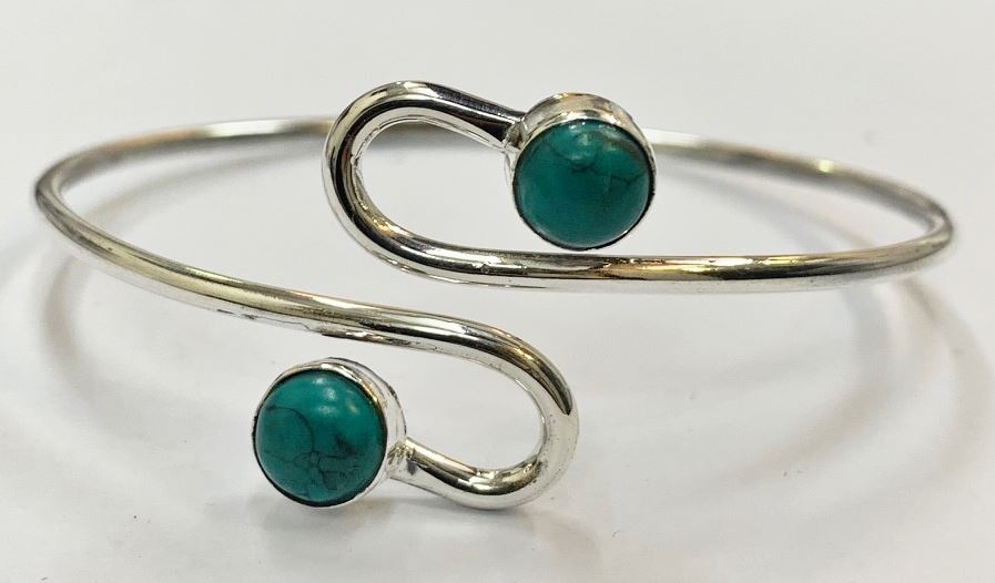 Silver Plated Adjustable Serpentine Cuff Bangle