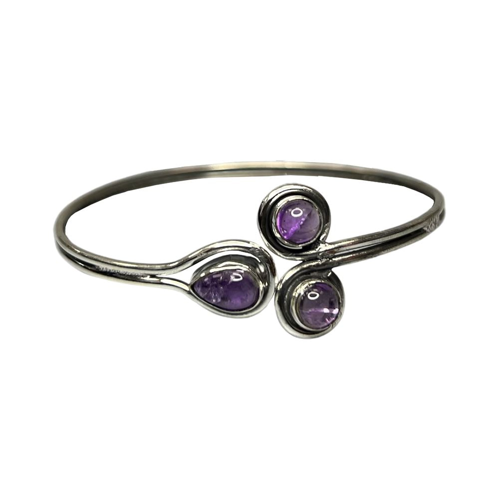 Silver Plated Adjustable Trinity Cuff Bangle