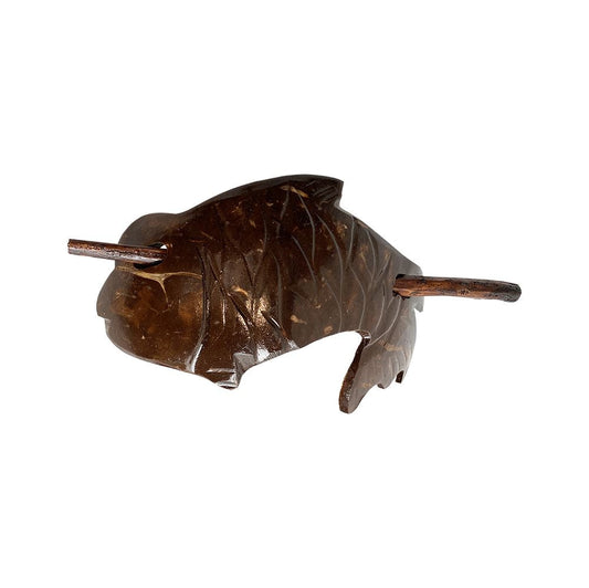 Coconut Shell Hair Pin, 8x5cm, Fish