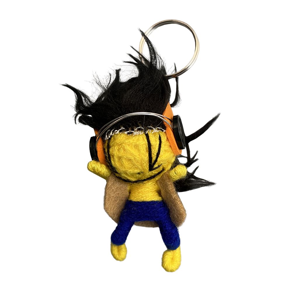 Voodoo String Doll Keychain, 7cm