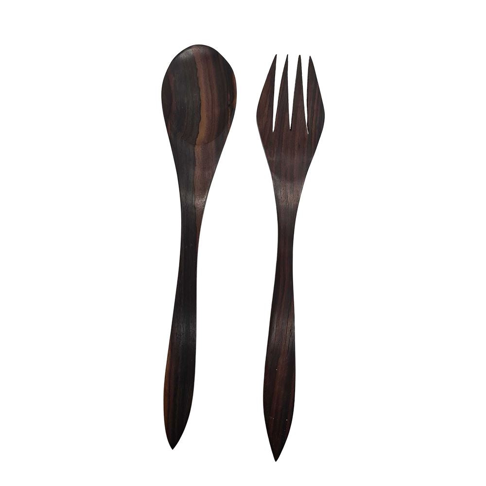 Sono Wood Salad Servers, Natural Brown, 30cm