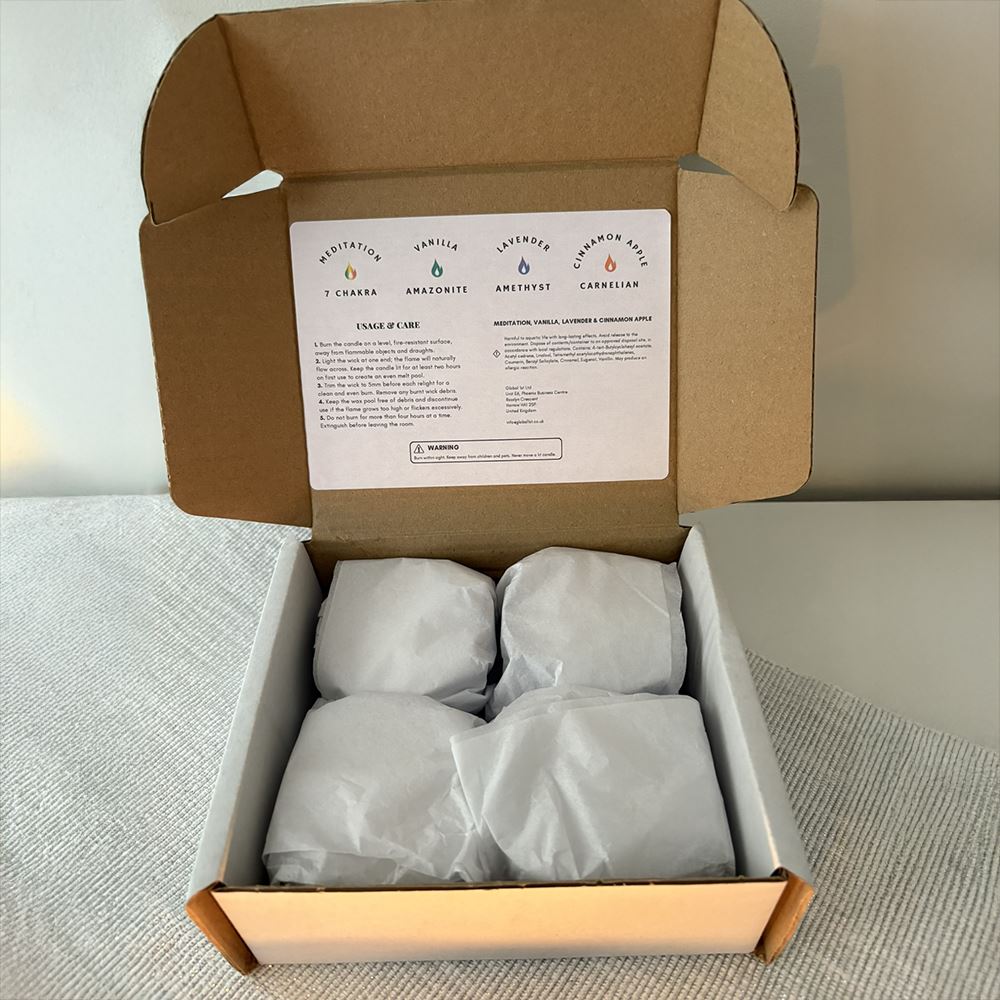 4 Mini Ceramic Bowl Candles