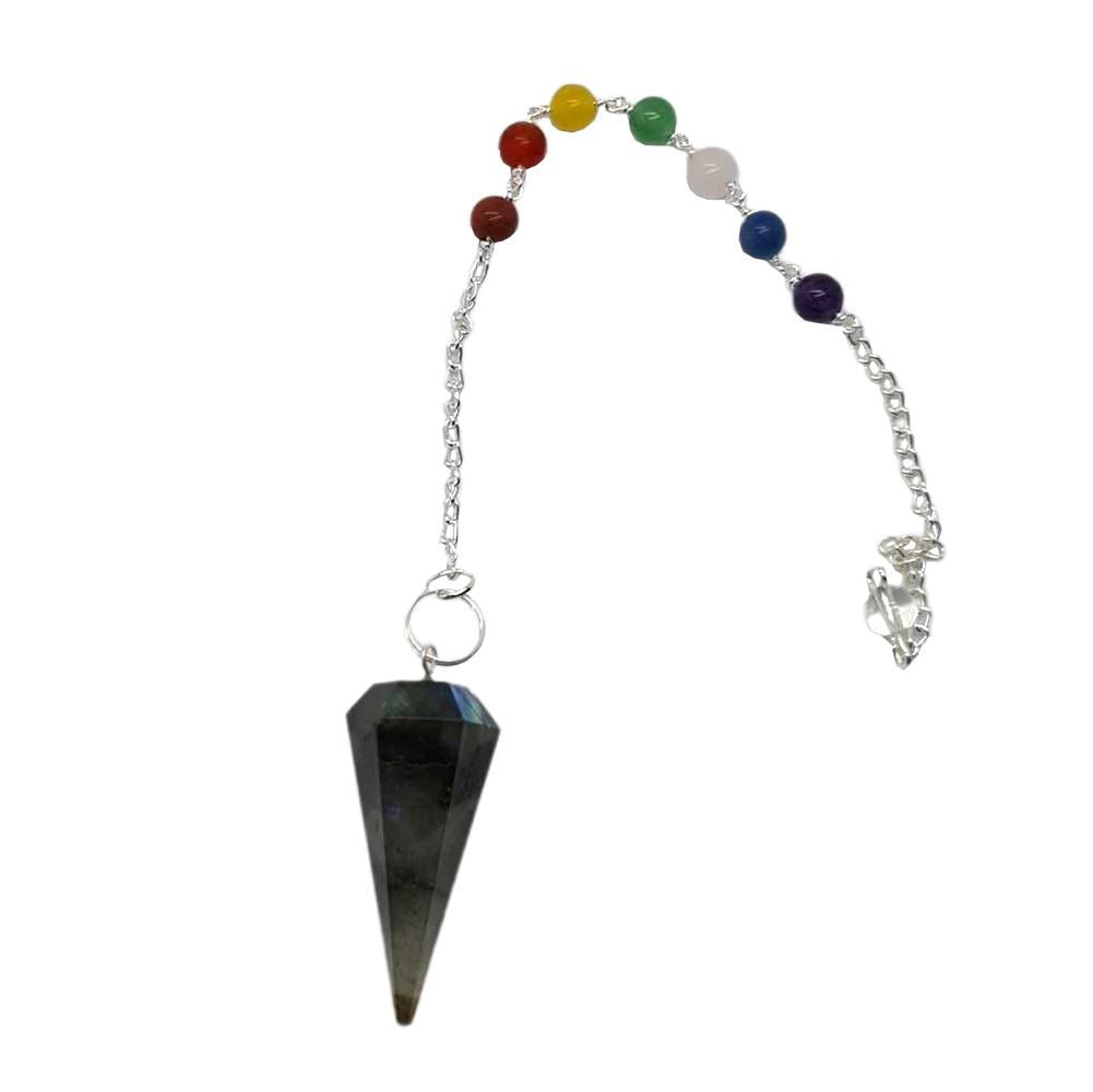 Pendulum with 7 Chakra Beaded Chain