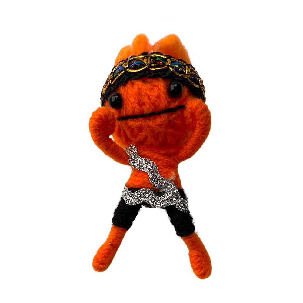 Voodoo String Doll Keychain, 7cm