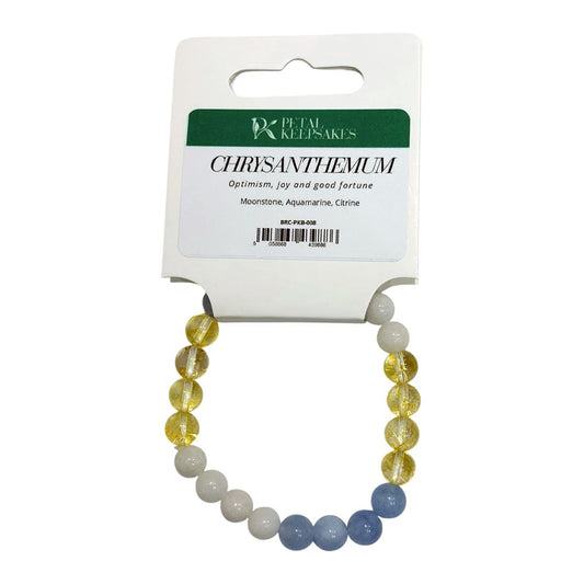 Petal Keepsakes Gemstone Bracelet, Chrysanthemum