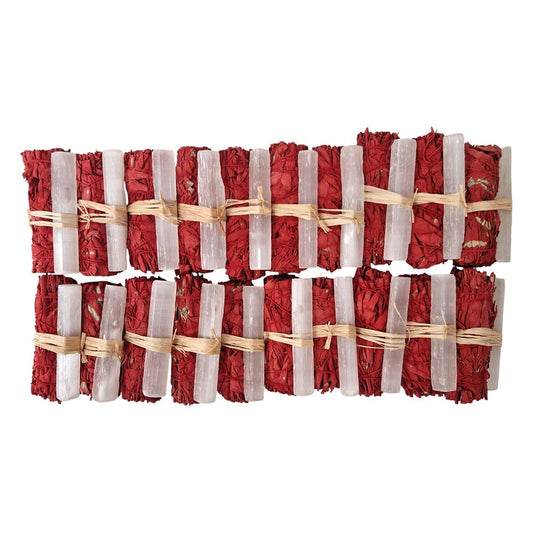 Smudge Stick, Dragon's Blood and Selenite 4", Pack of 20