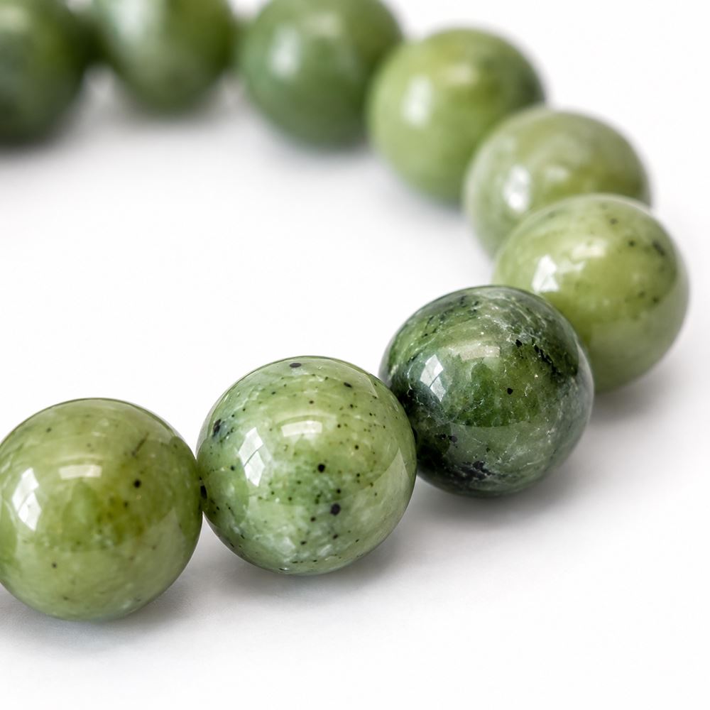 Crystal Bracelet, 8mm, Green Jade