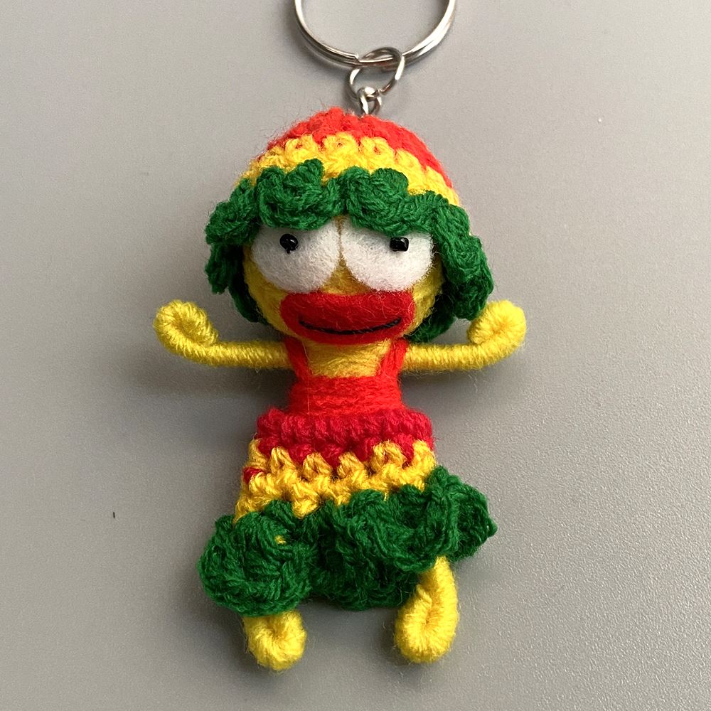 Voodoo String Doll Keychain, 7cm
