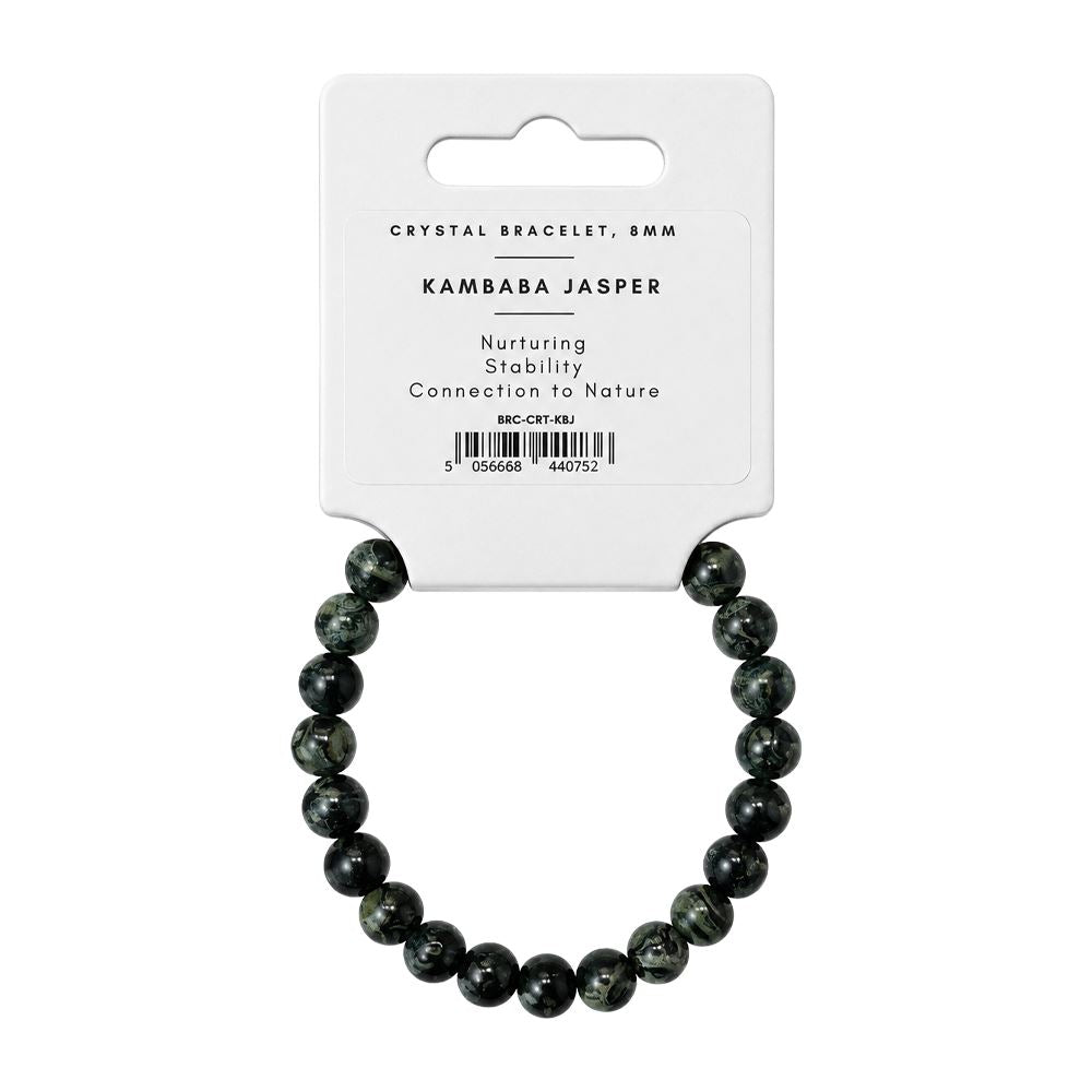 Crystal Bracelet, 8mm, Kambaba Jasper