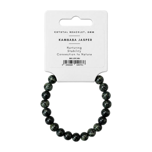 Crystal Bracelet, 8mm, Kambaba Jasper