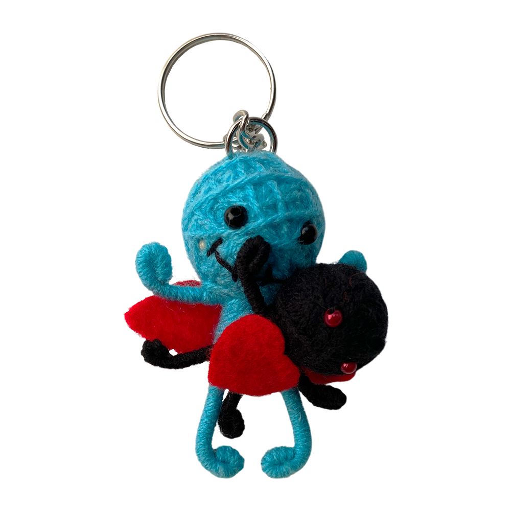 Voodoo String Doll Keychain, 7cm