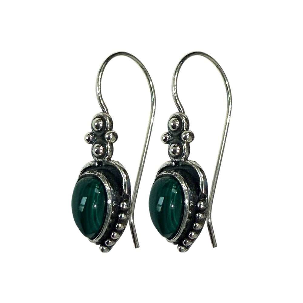Silver-Plated Hanging Earwire Earrings (#05), 2x1cm