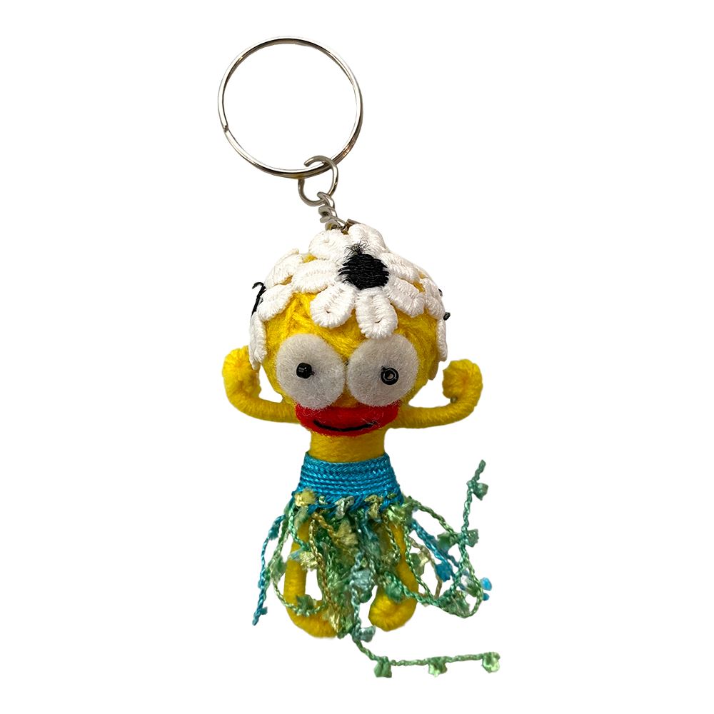 Voodoo String Doll Keychain, 7cm