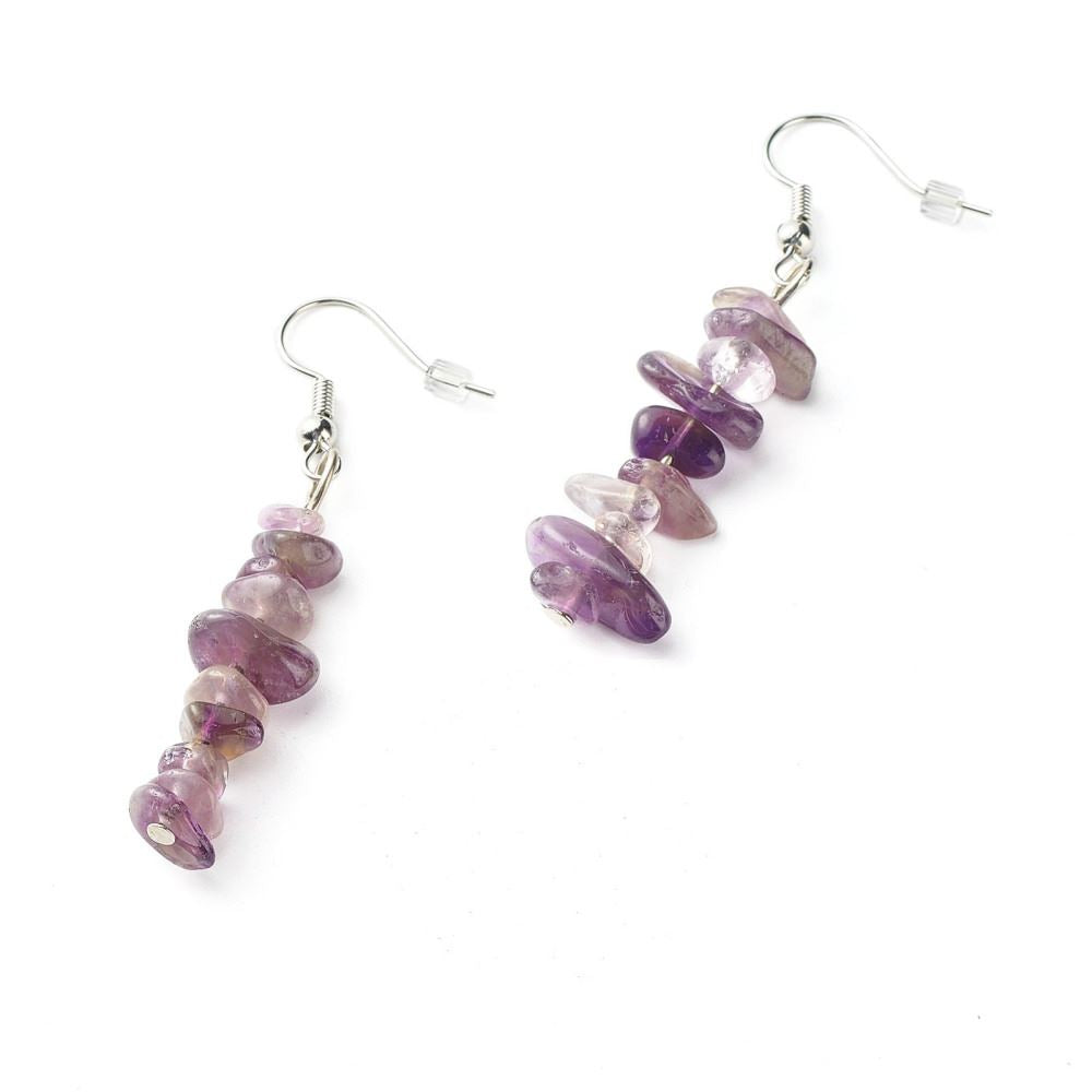 Gemstone Chips Dangle Earrings