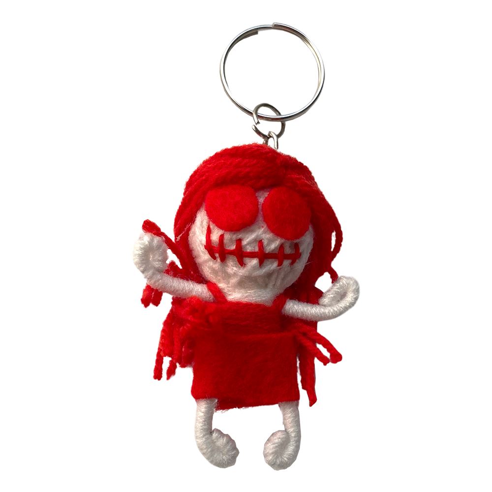Voodoo String Doll Keychain, 7cm