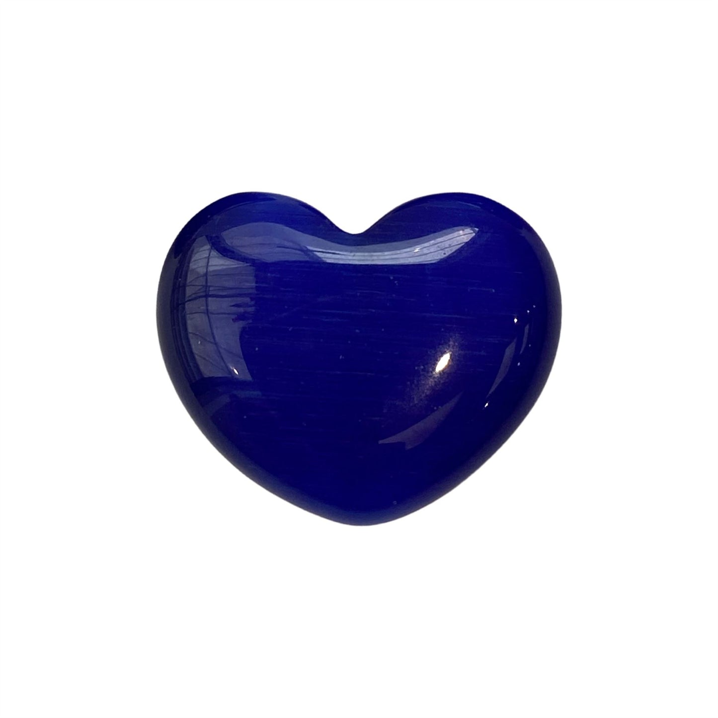 Cat’s Eye Glass Heart, 3x2.5x1cm