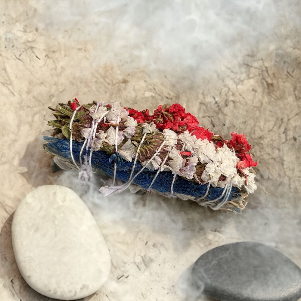 Smudge Stick, Triflower Sinuata Sage 4", Pack of 20
