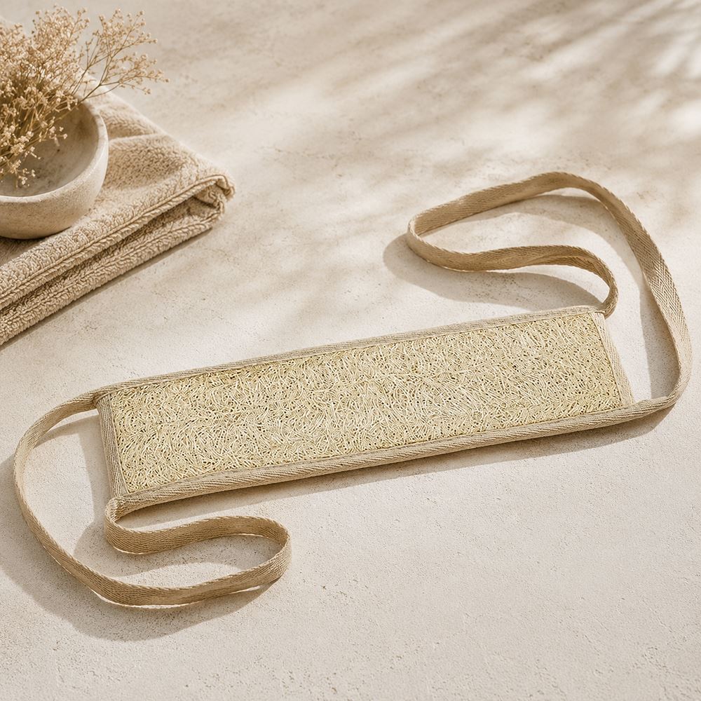 Natural Loofah Back Scrubber, 28x8cm